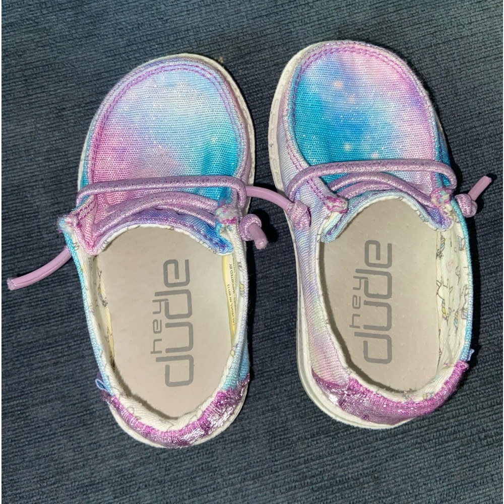 Like New Hey Dude Wendy Toddler Unicorn Dreamer Size 5